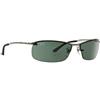 Ray-Ban Gunmetal Green Classic G-15 63 millimetri RB3183 Occhiali da sole Rimless