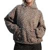 heyheyshine Cardigan Oversize con Cappuccio con Stampa Leopardata Y2K Camo Zipper, Leopardo con Cappuccio, Small