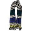 Moschino Sciarpa uomo logata nera multicolor