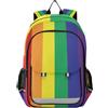 HMZXZ Rainbow Lgbt Pride, zaino per la scuola, leggero, per laptop, studenti, viaggi, con strisce riflettenti, Multi