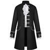 VERNASSA Giacca da Uomo Vintage Steampunk Tailcoat Giacca Cappotto Gotico Frock Uniforme, Giacca Medievale vittoriana Giacca Pirata