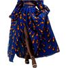 NAKEAH Maxi Gonna da Donna in Stile Etnico con Stampa Africana. Gonna Lunga con Spacco Laterale con Stampa Digitale Colore3 L