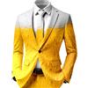 Generisch Giacche da uomo e da abito, elegante giacca casual per feste della birra, per uomini con design stampato, perfetto per eventi invernali, giacche softshell da uomo, giallo., XL