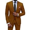 Leader of the Beauty Set da uomo 2 pezzi slim fit abito da ufficio con due bottoni da smoking da sposa, Marrone, 50