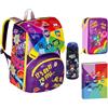 Seven Set scolastico Inside Out 2, zaino viola espandibile con doppio scomparto, borraccia, diario, astuccio con 3 cerniere,