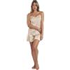 ADMAS Pigiama Donna Estivo Raso Oro | Canotta con Spalline Regolabili + Pantaloncini a Righe | Completo Elegante e Leggero in Scatola Regalo (IT, Testo, M, Regular, Regular, Oro)