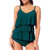 Generic Costume Donna Sexy Brasiliana Tankini Donna Mare 2023 Bikini da Donna Senza Maniche in Due Pezzi da Spiaggia, Costumi da Bagno Sexy e Costumi da Bagno Completino Natalizio Donna Piscina (Green, L)
