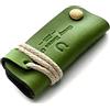 Crazy Horse Craft, Portachiavi in pelle, verde alpino, vintage, portachiavi organizer, Verde alpino., 10 cm x 4,5 cm (3.94 x 1.77)