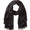 Calvin Klein Women's Logo Pashmina Scarf, Black, One Size