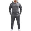 Vhersily Tuta da Ginnastica Uomo Invernale Cotone Felpato Completa Pantaloni e Maglia con Cappuccio per Fitness Jogging Allenamento Palestra, per Indossare Nuovo Semestre, Per Autunno e Inverno