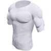 IUERVPS Maglietta con Muscoli Finti da Uomo, Maniche Corte, for Bodybuilding, con Mutande Imbottite, for Travestimenti e Cosplay.(L)