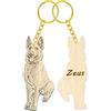 Nitek portachiavi cane personalizzato con foto portachiavi gatto cavallo in legno amanti degli animali idea regalo per Natale compleanno anniversario Made In Italy