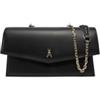 PATRIZIA PEPE Borsa a tracolla in pelle di vitello liscia co Fly in metallo. Manicotto in pelle staccabile con moschettoni e tracollina in catena con spallaccio in pelle staccabile. nero Taglia Unica