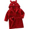 Verve Jelly Accappatoio bambini Accappatoio ragazze Ragazzi Pigiama Cappuccio cartoni animati Indumenti notte Coniglietto invernale Stampa Accappatoio orecchie Asciugamani Cintura rossa 150 11-12 anni