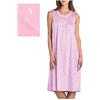 Linclalor Camicia da Notte Donna Serafino Senza Maniche Spalla Larga 73601, Rosa, 52