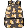 FJAUOQ Zaini per bambini Funny Kawaii Shiba Inu Dogs Kids Backpacks Large-Capacity School Bags 16 Inch Portable Laptop Bookbag Casual Backpack For 1th- 6th Grade Boys And Girls