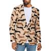 Coloranimal Giacca da uomo casual con un bottone, giacca da festa d'affari, Cane bassotto, XL