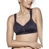 Selene Reggiseno Donna Senza Ferretto in Microfibra Preformata a Due Strati Altamente Contenitivo Ideale per Seni Abbondanti (D, Nero, 7)