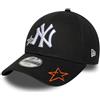 New Era Berretto regolabile per bambini, motivo: Heart Icon 9Forty, NY Yankees, nero, taglia: Youth