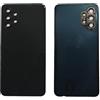 Generico Copri Batteria + lente + Biadesivo compatibile con SAMSUNG GALAXY A32 (5G) A326 SM-A326F A326 n.1 retro Posteriore Back Cover Scocca in plastica +biadesivo adesivo + lente con cornice (Nero)