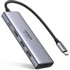 UGREEN 6-in-1 Hub USB C, HDMI 4K@60Hz, 100W Power Delivery, Lettore SD/TF, 2 Porte USB 3.0, Compatibile con MacBook Air/Pro M1, iPad Air/Pro M1, Surface Go, Galaxy Tab, ecc