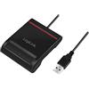 LogiLink CR0047 - Lettore di schede smart ID USB 2.0 per la vostra scheda IC/ID, per Windows e Mac OS Catalina 10.15 o superiore, nero