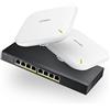 Zyxel Nebula Simplicity Starter Kit 2 X WiFi 6 access point & 8 porte PoE Smart Managed Switch [NWA90AX & GS1915-8EP]
