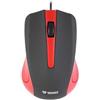 Yenkee YMS 1015RD - Mouse con Cavo USB, Design ergonomico, per casa e Ufficio, Lunghezza Cavo: 1,25 m, Colore: Nero/Rosso