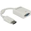 DeLOCK 61766 cavo di interfaccia e adattatore DisplayPort VGA Bianco