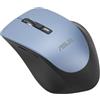 Asus WT425 - Mouse senza fili 2,4 GHz - Sensore ottico 1600 dpi - Click silenziosi - Tasti laterali - Grigio/Blu - per destrimani