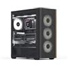 AEROCOOL Geh Midi D501A-G-BK-V2 (B/Wood/ATX)