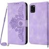 NETANY Cover per Samsung Galaxy A31 con Cordino, Flip Portafoglio Custodia in Pelle, [2 Porta Carte][Chiusura Magnetica],Custodia Libro Antiurto Cover con Laccio per Samsung A31 (Viola)