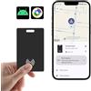 KZO Android Air Tag Card Ricaricabile Wallet Tracker Bluetooth Localizzatore, Compatibile con Google's Find Hub (Solo Android), Ricarica Wireless, per Chiavi/Bagagli/Valigia/Zaino (Nero, 1 Pack)