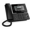 Snom Telefono fisso D812 IP con display a colori da 5 - Telefono da ufficio con 8 pulsanti programmabili, porta USB e custodia antibatterica per una comunicazione efficiente