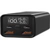 LEOTEC Batteria esterna per laptop 65W POWER DELIVERY 20.000mAh, Nero