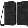 Netany Cover per Huawei Honor X50i 5G / 90 Lite 5G con Cordino, Flip Portafoglio Magnetica Custodia in Pelle, [2 Porta Carte][Chiusura Magnetica],Custodia Libro Antiurto Cover con Laccio (Nero)