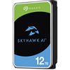 Seagate SkyHawk AI, 12 TB, Surveillance Internal Hard Drive HDD - 3.5 Inch SATA 6 Gb/s 256 MB Cache for DVR NVR Security Camera System, and Three-year Rescue Services (ST12000VE0008)