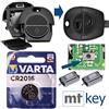 mt key Repair - Kit di riparazione per chiavi auto 2 pulsanti + pulsanti + batteria compatibile con Nissan Almera Micra II Primera X-Trail