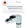 TELEGARTNER Telegaertner MFP8-4x90 T568A Cat.6A Connettore RJ45 ad angolo, compatibile con campo J00026A4003