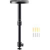 Aurzen Staffa di montaggio a soffitto per proiettore, rotazione a 360° e inclinazione di 90°, lunghezza regolabile da 22,9 a 38,1 cm, vite da ¼, compatibile con TMY, HAPPRUN, Yaber, Epson e la