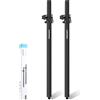 Vondynote Set di 2 Supporto per Altoparlanti Aste Regolabile in Altezza per Montaggio Filettato M20 e Prolunga per Altoparlante da 35 mm