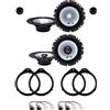 IPNOSIS Kit 6 Casse ALPINE SXE-1750S + SXE-1725S Anteriori e Posteriori per Audi A3 5 Porte dal 2004 al 2012, Audi A4 B6 e B6 AVANT dal 2001 a 2005, Audi A4 B7 e B7 AVANT dal 2004 a 2008 con 4 Supp e 4 Connet