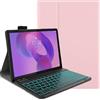 FKQLH Tastiera Custodia per Lenovo Tab Idea 11 Tablet 11'' TB336ZU/TB336FU 2025, Italiana Layout Tastiera Retroilluminata Rimovibile Magnetic Wireless Bluetooth Cover con Supporto, Rosa