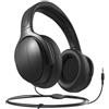 YUEBAITU Cuffie cablate con cavo lungo per TV con controllo del volume, cuffie over-ear per guardare la TV per anziani con cavo extra lungo, audio AUX universale da 3,5 mm (5 m)