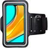 CoverKingz Porta cellulare da corsa per Xiaomi Redmi Note 9 - Porta telefono corsa con tasca portach Redmi Note 9 - Portacellulare per correre Fascia braccio smartphone Nera