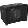 JBL Club 1200P Subwoofer con Box 300mm 12, 400W RMS 1200W Max, 2 Ohm, Sensibilità 86dB, Risposta 30Hz-400Hz, Tecnologia Slipstream Port e Design MDF Wedge Box Robusto con Angoli Arrotondati