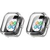 QINOUK Cover Rigida per Honor Choice Haylou Watch con Vetro Temperato, [2-Pack] Cover Protettiva Antigraffio Case Compatibile con Honor Choice Haylou Watch-Trasparente
