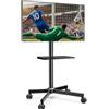 AOKCOS Carrello Porta TV con Ruote per 32-65 Pollici, Supporto TV da Pavimento Altezza Regolabile Inclinabile, Mobile Porta TV da Terra Max VESA 400x400mm 40kg