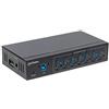 Manhattan 164405 hub di interfaccia USB 3.0 (3.1 Gen 1) Type-B 5000 Mbit/s Nero
