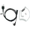 vhbw headset, auricolari compatibile con Icom IC-T7E, IC-T7A, IC-T7, IC-T42A, IC-T42E radio, walkie-talkie con microfono PTT - trasparente, nero